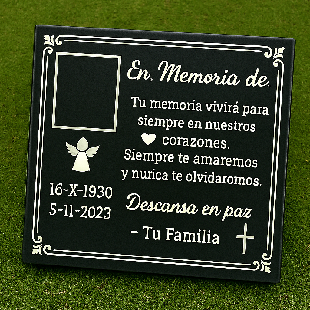 Servicio de Personalización de Lápida Mortuoria 