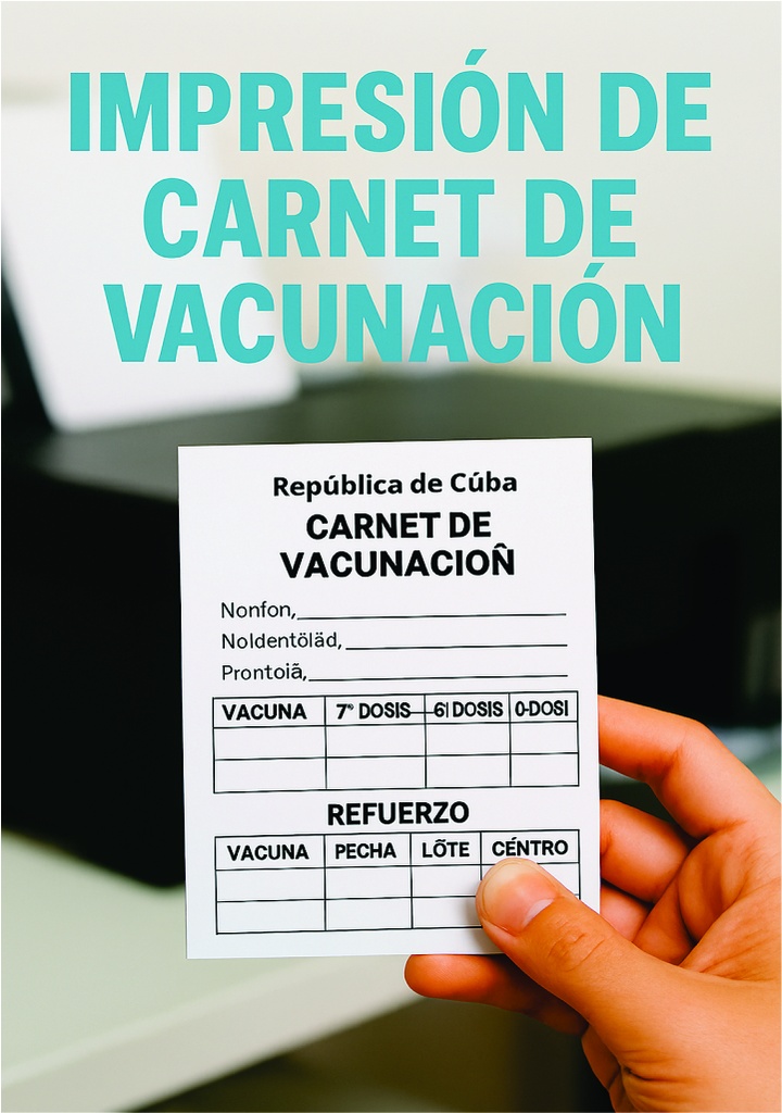 Servicio de Impresión de Carnet de Vacunación para Bebé