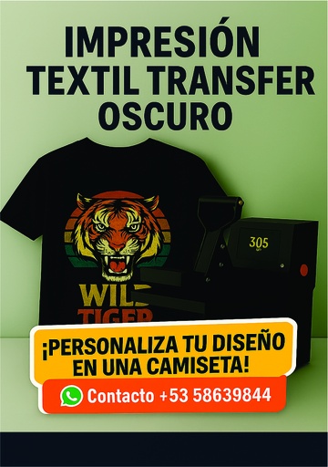 [SeImPuAdOsTrOsPe-0533] Servicio Impresión Pulover Adulto Oscuro Transfer Oscuro