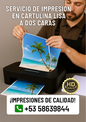 Servicio de Impresión en Cartulina Lisa